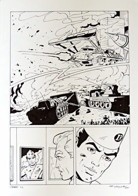 Original Thunderbirds Comic Pen and Ink Drawing