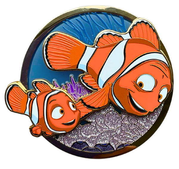 Marlin & Nemo Pin on Glass