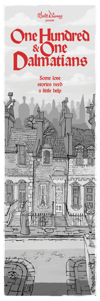 101 Dalmatians Art (B&W) - Ben Harman