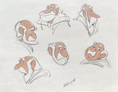Hercules Head Animator Signed Model Sheets