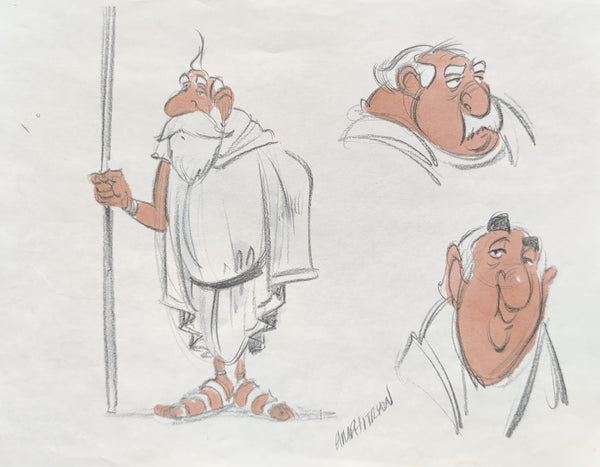 Hercules Head Animator Signed Model Sheets