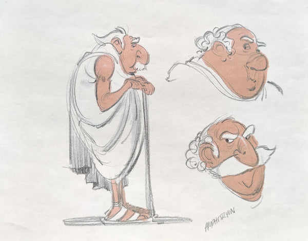 Hercules Head Animator Signed Model Sheets