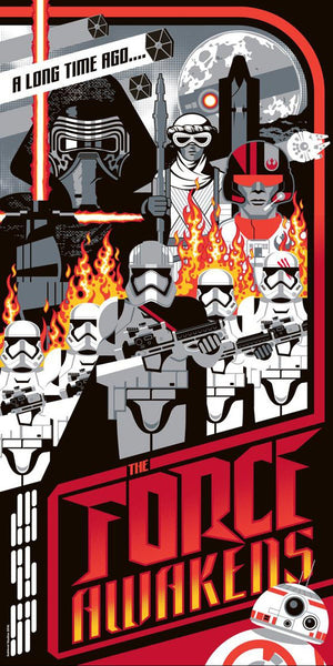 Star Wars - The Force Awakens by Mark Daniels; silk screen art on paper