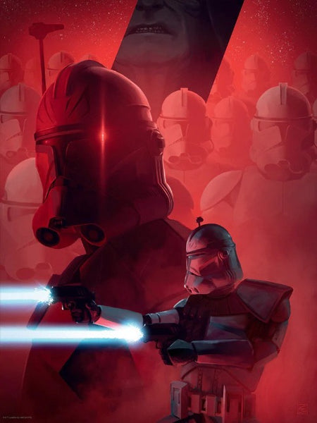 Star Wars inspired art piece including storm troopers