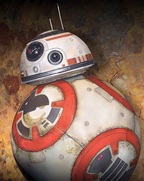 Star Wars The Force Awakens - BB-8 by Kevin Graham; giclee limited edition art on canvas