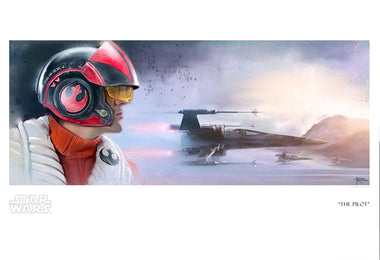 Star Wars The Force Awakens - The Pilot by Brian Rood; giclee art on paper